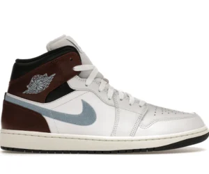 Jordan 1 Mid SE Brown Blue Grey - photo 1- Jersey4u