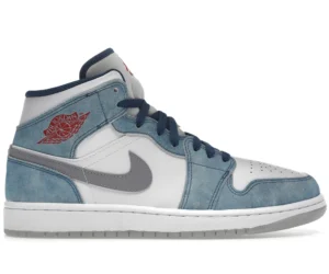 Jordan 1 Mid French Blue Fire Red - photo 1- Jersey4u