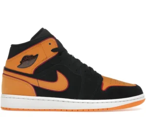 Jordan 1 Mid Fat Tongue Black Orange - photo 1- Jersey4u