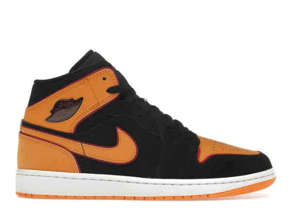 Jordan 1 Mid Fat Tongue Black Orange - photo 1- Jersey4u