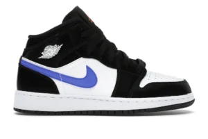 Jordan 1 Mid Black Racer Blue White (GS) - photo 1- Jersey4u