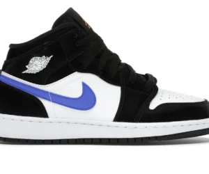 Jordan 1 Mid Black Racer Blue White (GS) - photo 1- Jersey4u