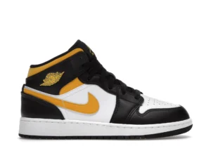 Jordan 1 Mid White Pollen Black (GS) - photo 1- Jersey4u