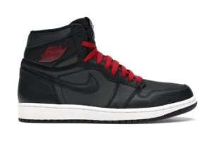 Jordan 1 Retro High Black Satin Gym Red - photo 1- Jersey4u