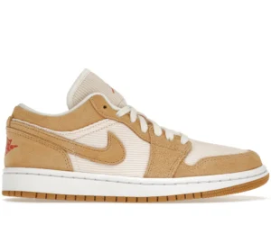 Jordan 1 Low SE Twine Orange Quartz Corduroy (Women's) - photo 1- Jersey4u