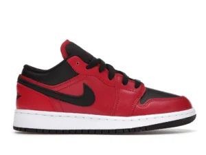 Jordan 1 Low Gym Red Black Pebbled (GS) - photo 1- Jersey4u