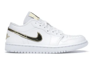 Jordan 1 Low White Metallic Gold (Women's) - photo 1- Jersey4u