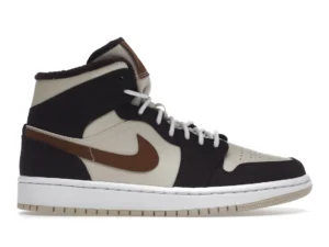 Jordan 1 Mid SE Brown Basalt Oatmeal (Women's) - photo 1- Jersey4u