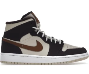 Jordan 1 Mid SE Brown Basalt Oatmeal (Women's) - photo 1- Jersey4u