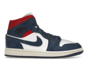 Jordan 1 Mid French Blue Gym Red (Women's) - photo 1- Jersey4u