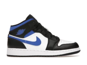 Jordan 1 Mid White Black Racer Blue (GS) - photo 1- Jersey4u