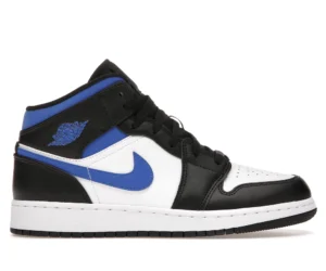 Jordan 1 Mid White Black Racer Blue (GS) - photo 1- Jersey4u