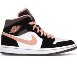 Jordan 1 Mid Peach Mocha (Women's) - photo 1- Jersey4u