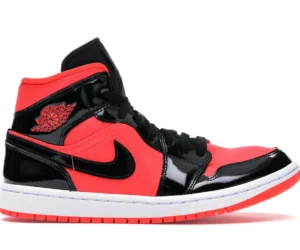 Jordan 1 Mid Hot Punch Black (Women's) - photo 1- Jersey4u