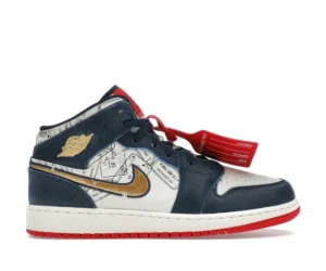 Jordan 1 Mid SE Take Flight Gold Swoosh (GS) - photo 1- Jersey4u