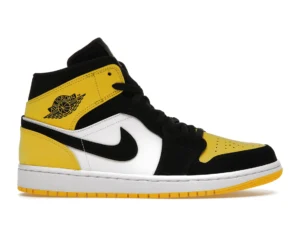 Jordan 1 Mid Yellow Toe Black - photo 1- Jersey4u