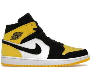 Jordan 1 Mid Yellow Toe Black - photo 1- Jersey4u