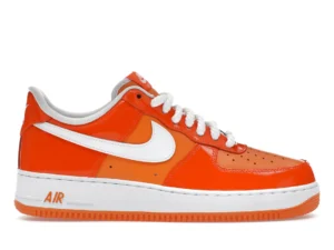 Nike Air Force 1 Low '07 Orange White Patent - photo 1- Jersey4u