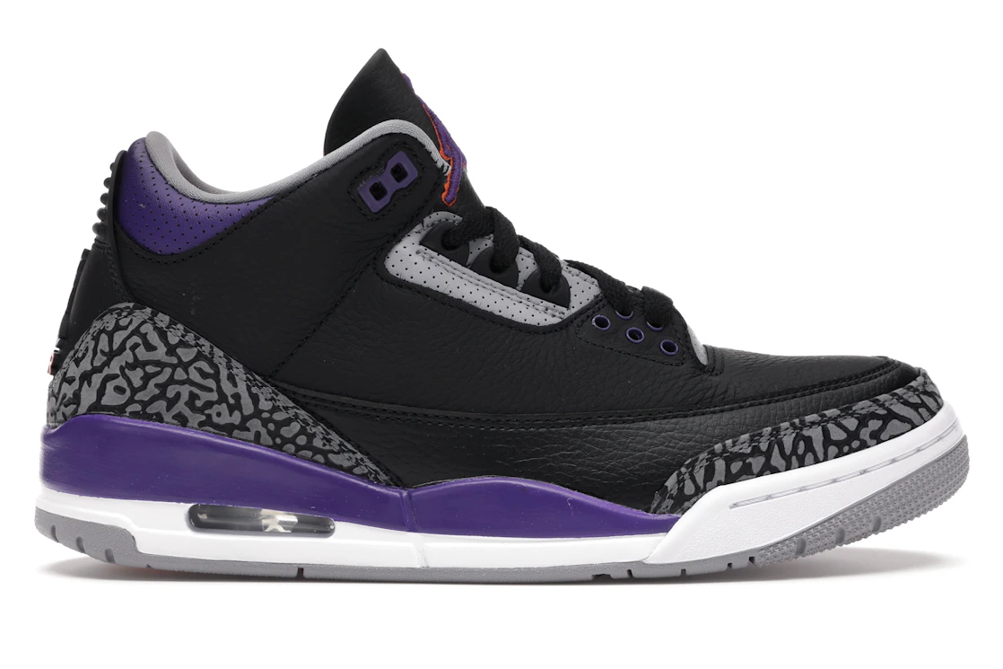 Jordan 3 Retro Black Court Purple - photo 1- Jersey4u