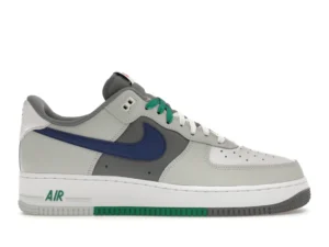 Nike Air Force 1 Low '07 LV8 Split Light Silver Deep Royal Blue - photo 1- Jersey4u