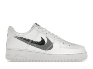 Nike Air Force 1 Low '07 Spray Paint Swoosh White Black Grey - photo 1- Jersey4u