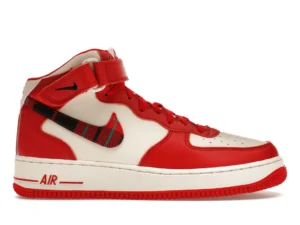 Nike Air Force 1 Mid '07 LX Plaid Cream Red - photo 1- Jersey4u