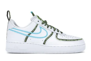 Nike Air Force 1 Low Worldwide White Blue Fury Volt - photo 1- Jersey4u