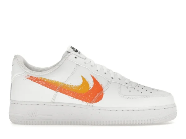 Nike Air Force 1 Low '07 Spray Paint Swoosh White Safety Orange - photo 1- Jersey4u