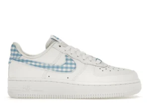 Nike Air Force 1 Low '07 Essential White University Blue Gingham - photo 1- Jersey4u