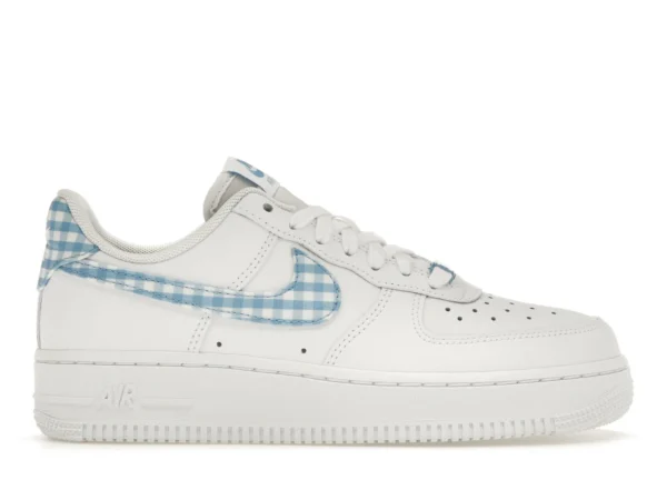 Nike Air Force 1 Low '07 Essential White University Blue Gingham - photo 1- Jersey4u