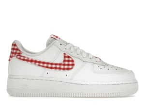 Nike Air Force 1 Low '07 Essential White Mystic Red Gingham (Women's) - photo 1- Jersey4u