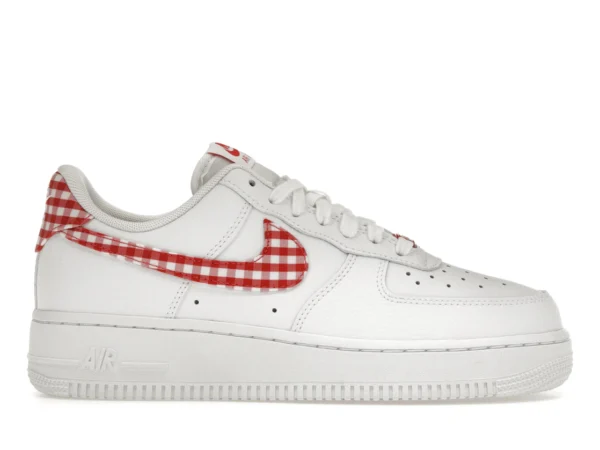 Nike Air Force 1 Low '07 Essential White Mystic Red Gingham (Women's) - photo 1- Jersey4u