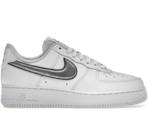 Nike Air Force 1 Low '07 Essential White Metallic Silver Black (Women's) - photo 1- Jersey4u