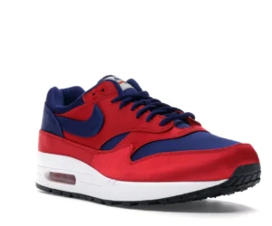 Nike Air Max 1 Satin University Red Deep Royal Blue - photo 2- Jersey4u