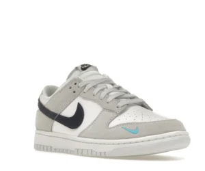 Nike Dunk Low White Grey Navy Aqua Mini Swoosh - photo 2- Jersey4u