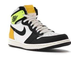 Jordan 1 Retro High White Black Volt University Gold - photo 2- Jersey4u