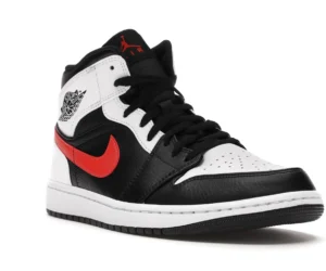 Jordan 1 Mid Black Chile Red White - photo 2- Jersey4u