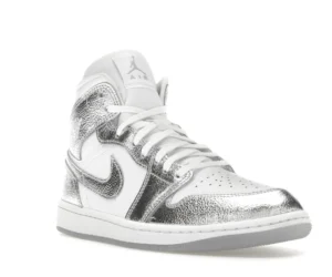 Jordan 1 Mid SE Metallic Silver (Women's) - photo 2- Jersey4u