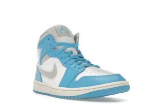 Jordan 1 Mid Dark Powder Blue White Sail Neutral Grey (Women's) - photo 2- Jersey4u