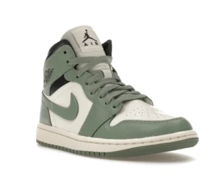 Jordan 1 Mid Jade Smoke (Women's) - photo 2- Jersey4u