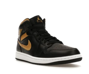 Jordan 1 Mid Black Metallic Gold - photo 2- Jersey4u