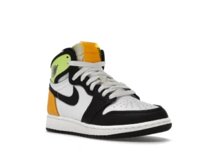 Jordan 1 Retro High White Black Volt University Gold (GS) - photo 2- Jersey4u