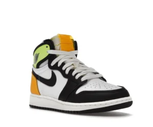 Jordan 1 Retro High White Black Volt University Gold (GS) - photo 2- Jersey4u