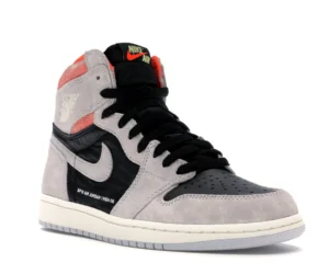 Jordan 1 Retro High Neutral Grey Hyper Crimson - photo 2- Jersey4u