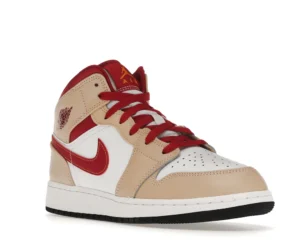 Jordan 1 Mid Light Curry Cardinal (GS) - photo 2- Jersey4u