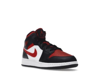 Air Jordan 1 Mid Black Fire Red (GS) - photo 2- Jersey4u