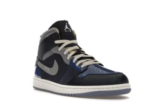 Jordan 1 Mid SE Craft Obsidian French Blue Ashen Slate White - photo 2- Jersey4u