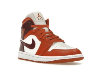 Jordan 1 Mid Dusty Peach Night Maroon (Women's) - photo 2- Jersey4u