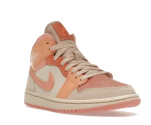 Jordan 1 Mid Apricot Orange (Women's) - photo 2- Jersey4u