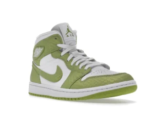 Jordan 1 Mid Green Python (Women's) - photo 2- Jersey4u